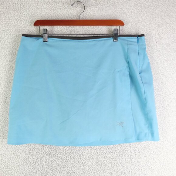 Arcteryx Skirt Womens 12 Light Blue Above Knee Lined Stretch Outdoor Performance - Picture 1 of 9